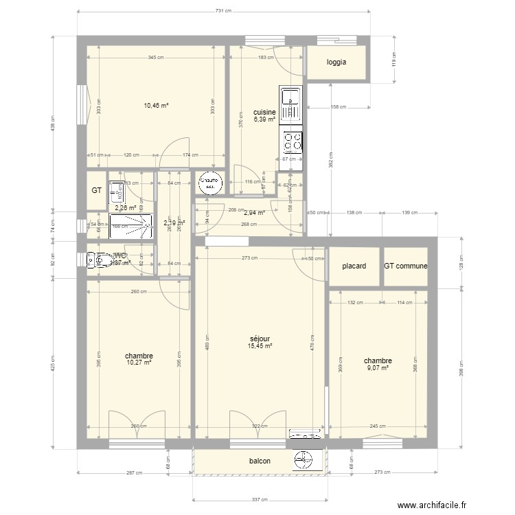 plan maube2. Plan de 15 pièces et 67 m2