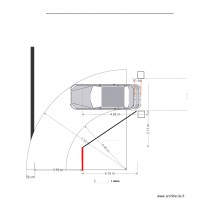 parcours auto Rayon de Braquage Autoturn 610 cm avec 50 cm en plus