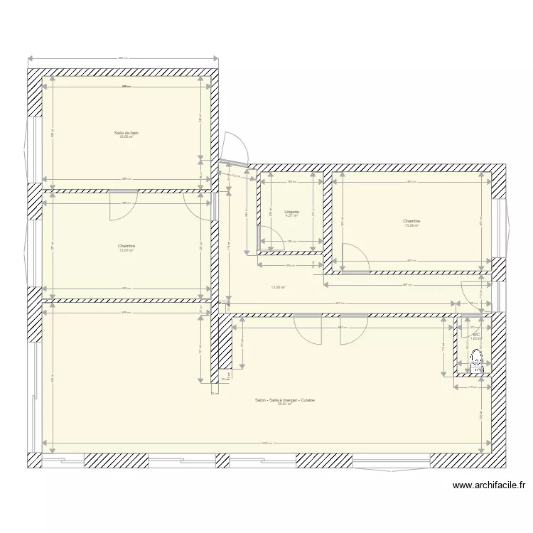 Appart Martine2. Plan de 