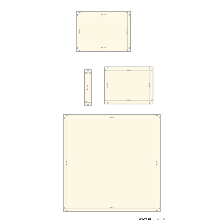 de milo. Plan de 4 pièces et 105 m2