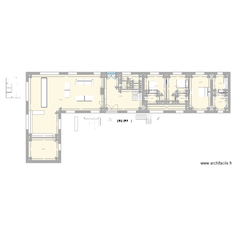 St Georges idées RDC 04/07. Plan de 14 pièces et 229 m2