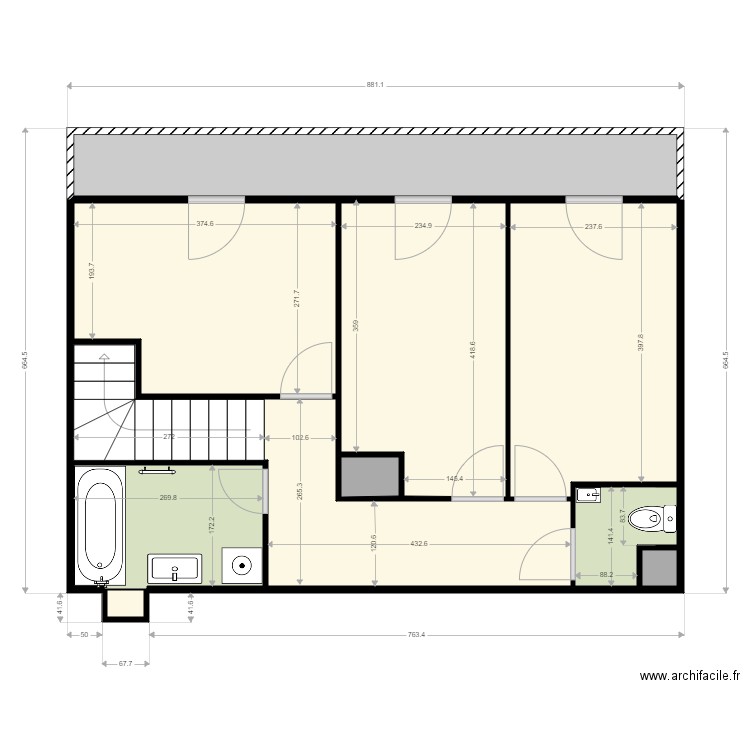 EVA BETTE existant. Plan de 0 pièce et 0 m2