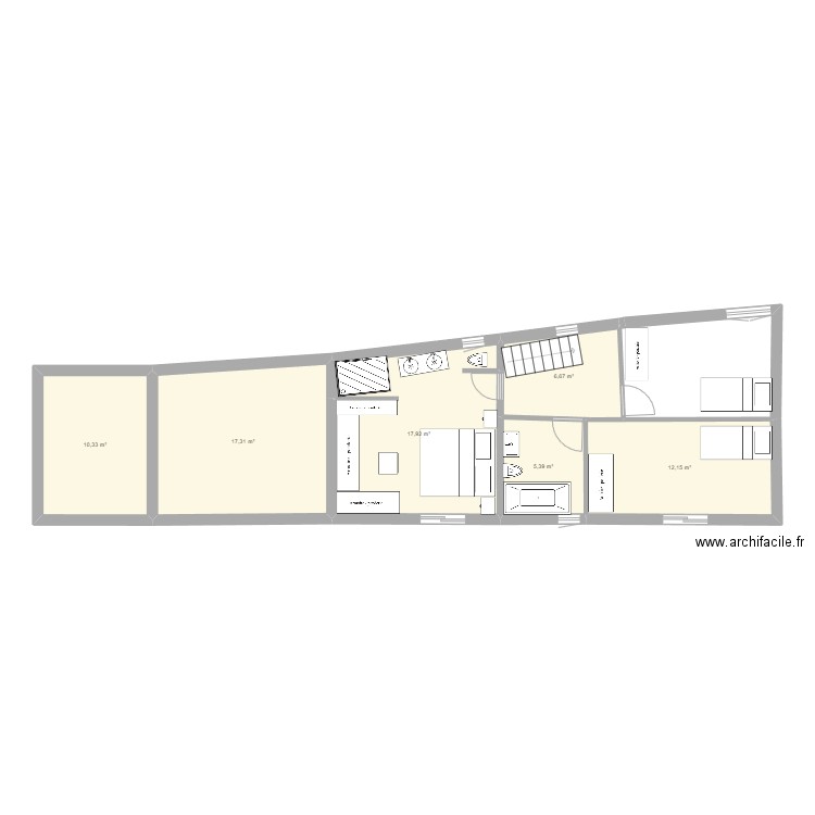 Plan Mas R+1 . Plan de 0 pièce et 0 m2