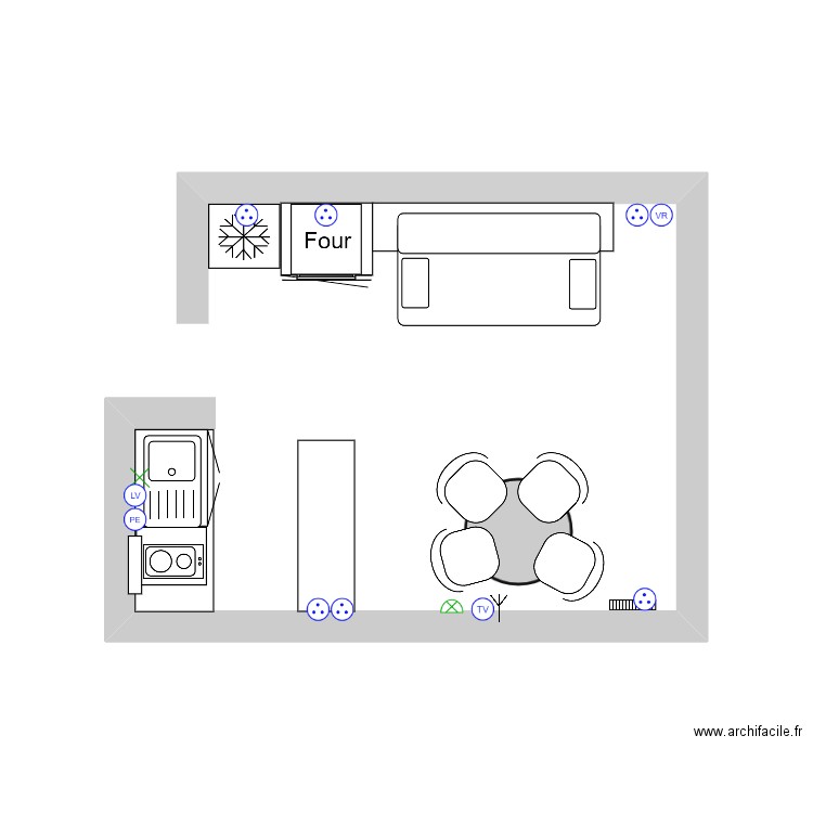 pièce de vie. Plan de 0 pièce et 0 m2