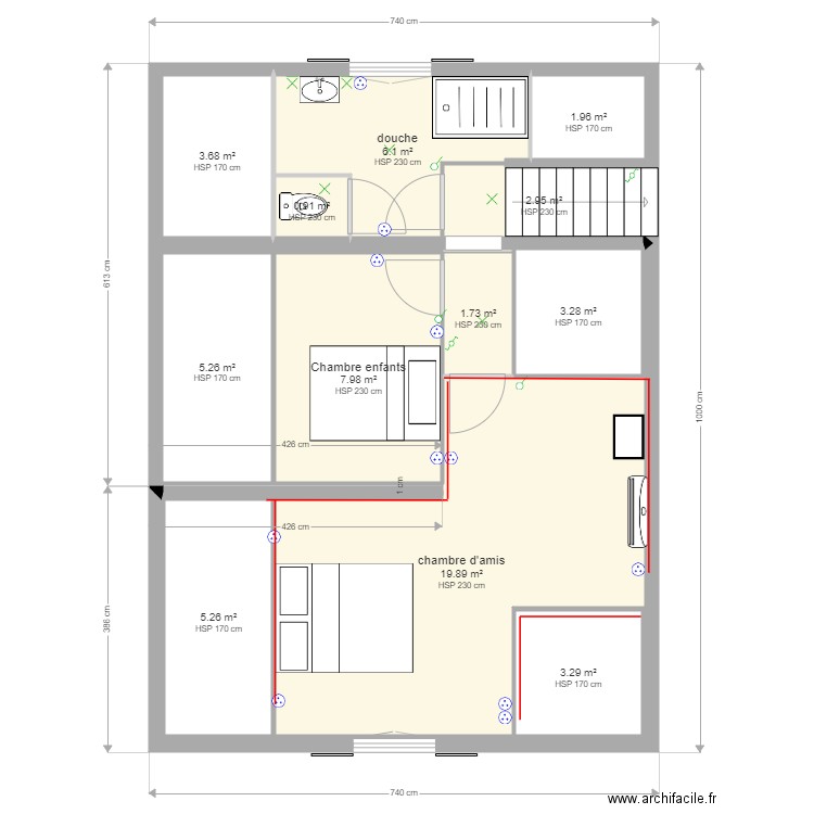 combles. Plan de 0 pièce et 0 m2