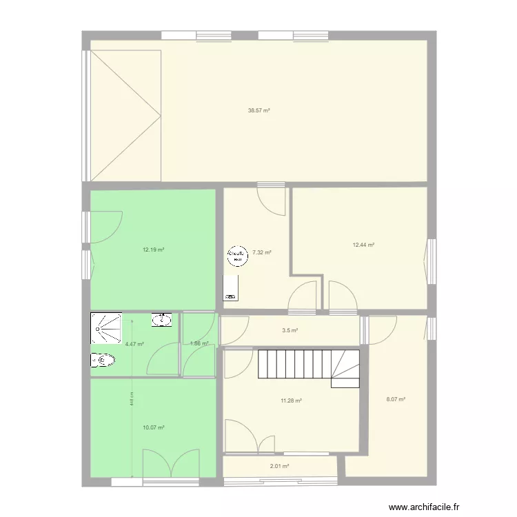 RDC mésange après travaux v3. Plan de RDC mésange après travaux v3. Plan de