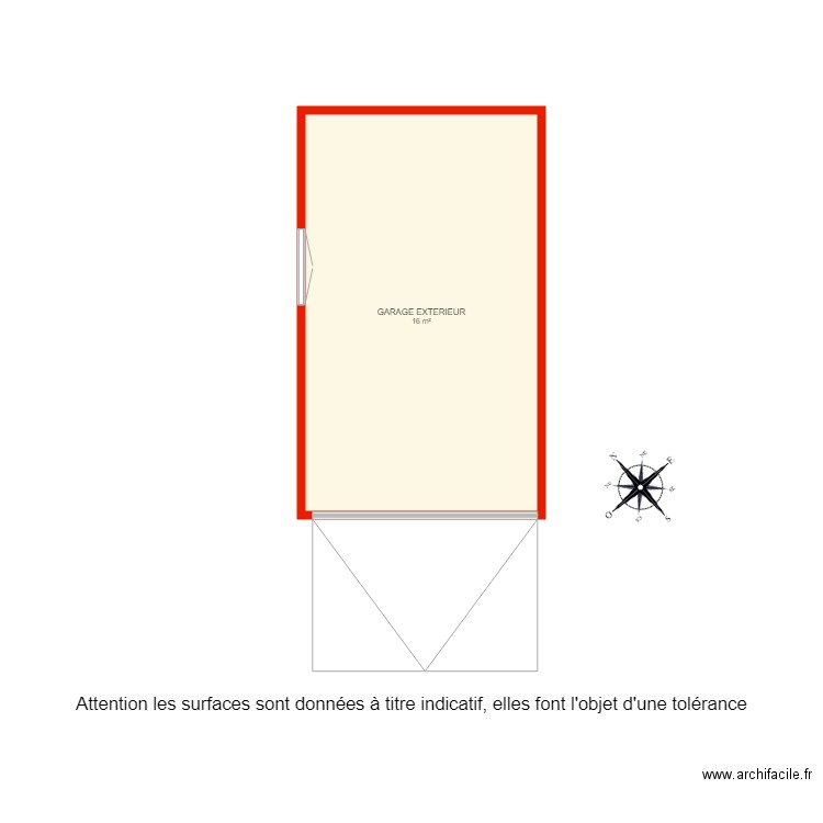 BI1988 GARAGE EXTERIEUR non côté. Plan de 0 pièce et 0 m2