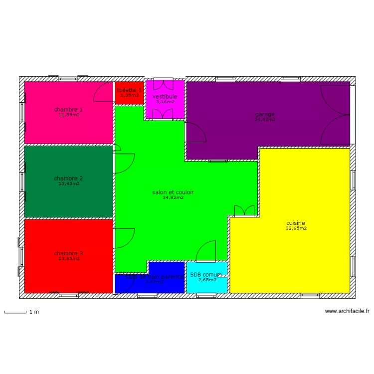 5e F - pavillon -Am&eacute;lie =). Plan de 