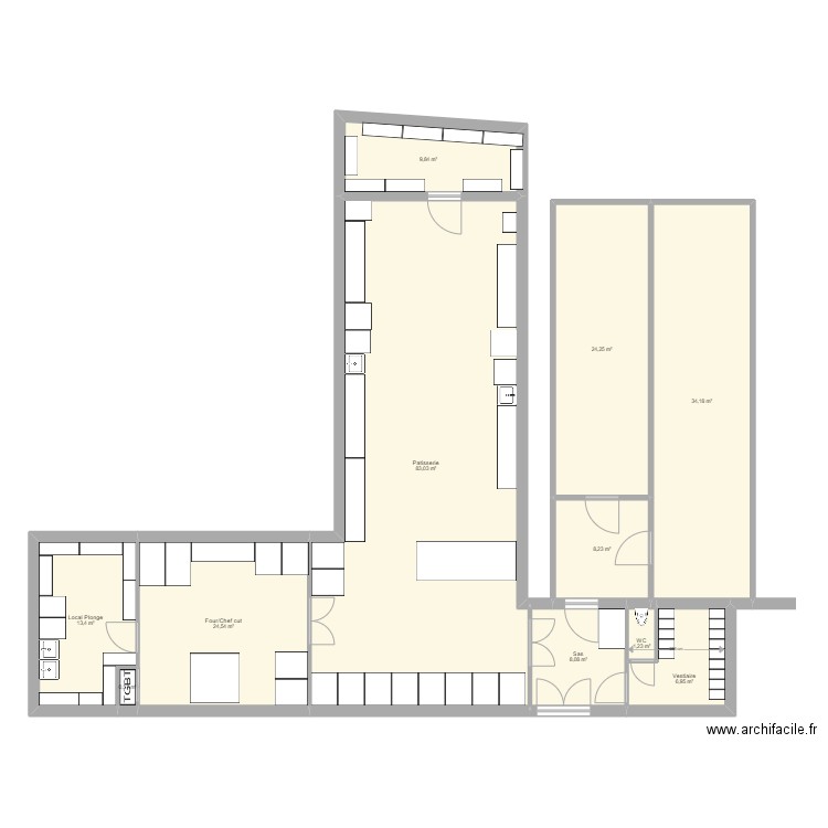 newpat. Plan de 11 pièces et 214 m2