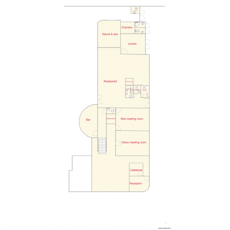 premier etage mirador. Plan de 21 pièces et 245 m2