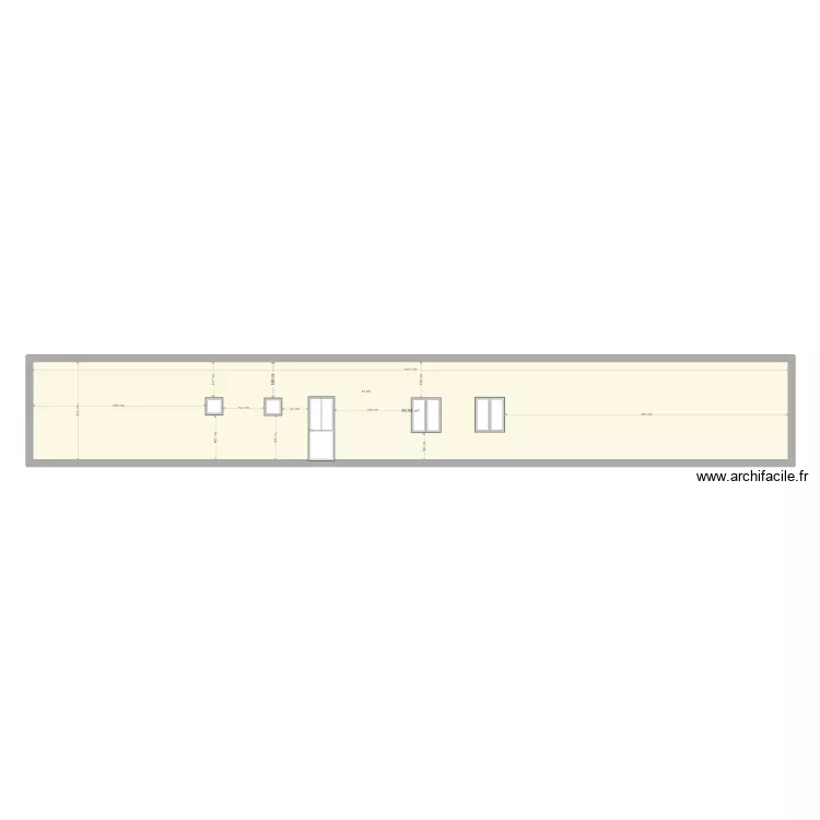 facade cote ognes. Plan de 