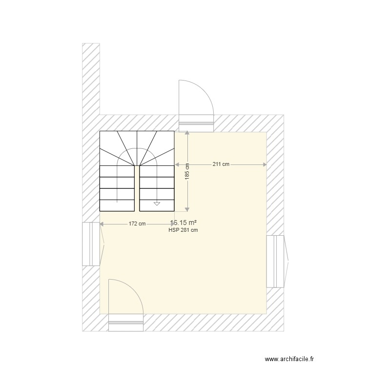 escalier. Plan de 0 pièce et 0 m2