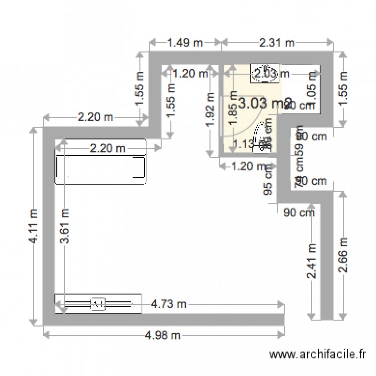 cabourg 1er etage. Plan de 0 pièce et 0 m2