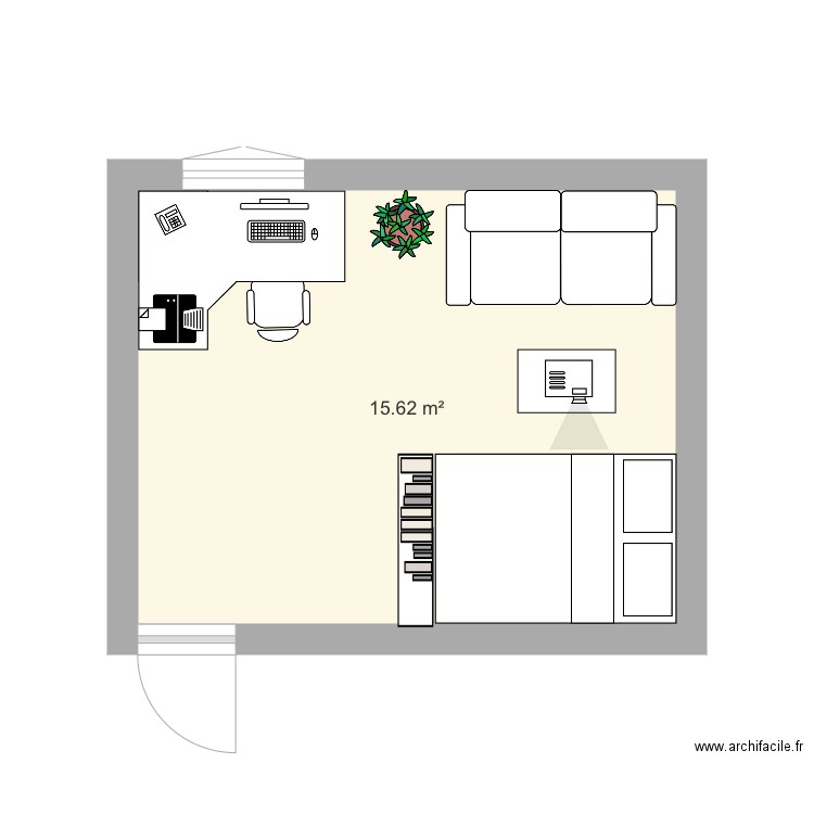 Chambre de rêve . Plan de 0 pièce et 0 m2