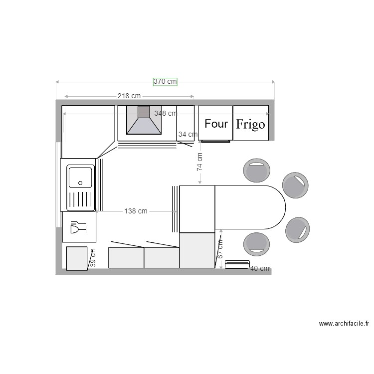 cuisine version 4. Plan de 0 pièce et 0 m2