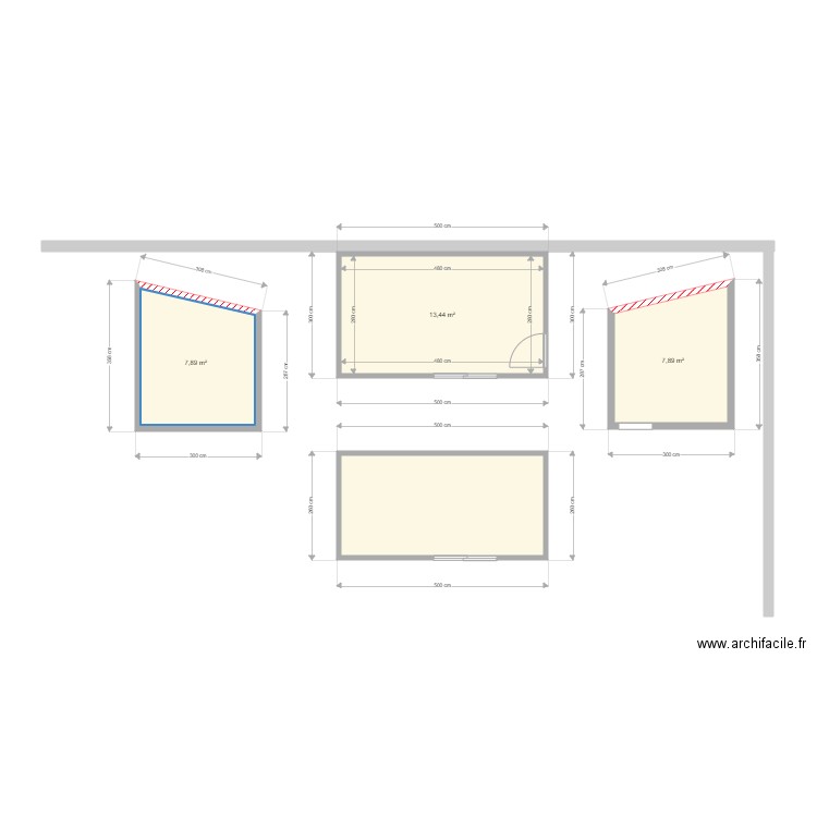 Fond du jardin. Plan de 4 pièces et 41 m2