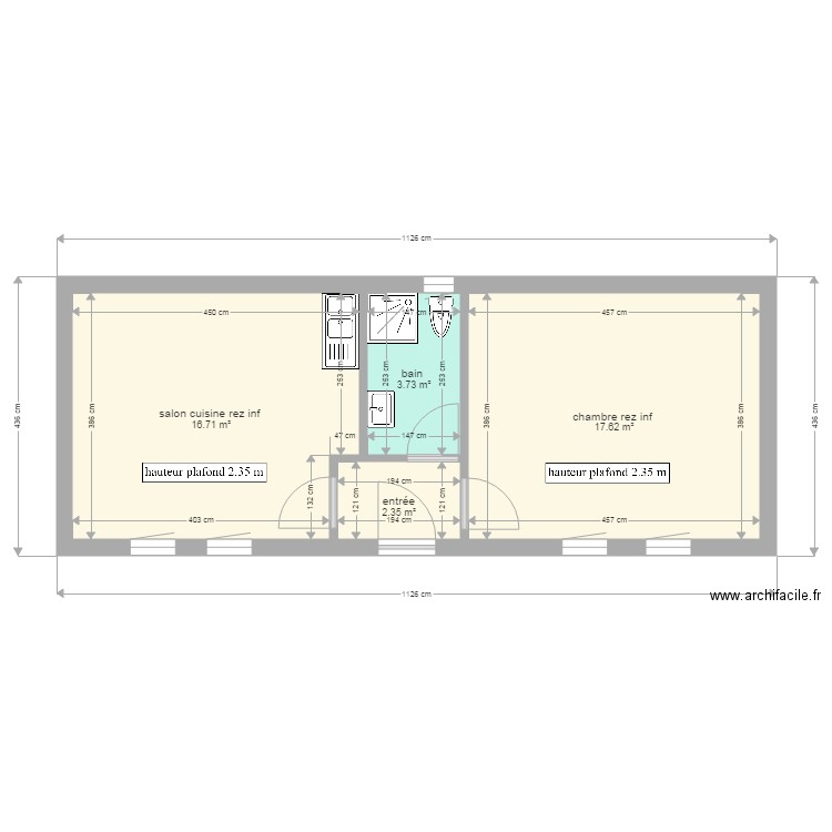 petite maison montricher rez inf . Plan de 0 pièce et 0 m2