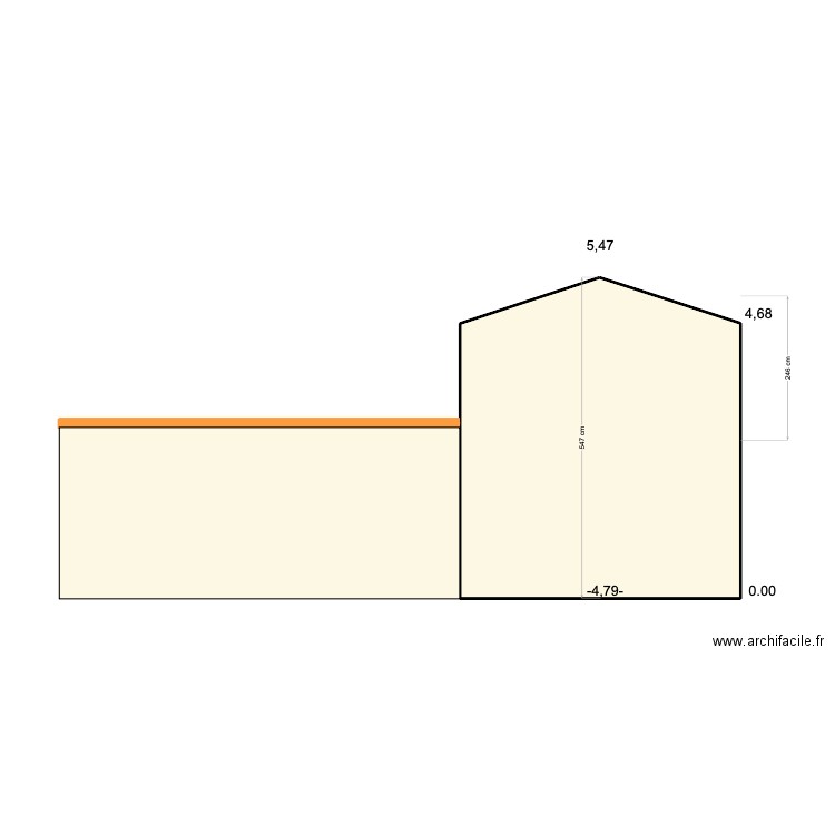 DP3 coupe ouest. Plan de 0 pièce et 0 m2