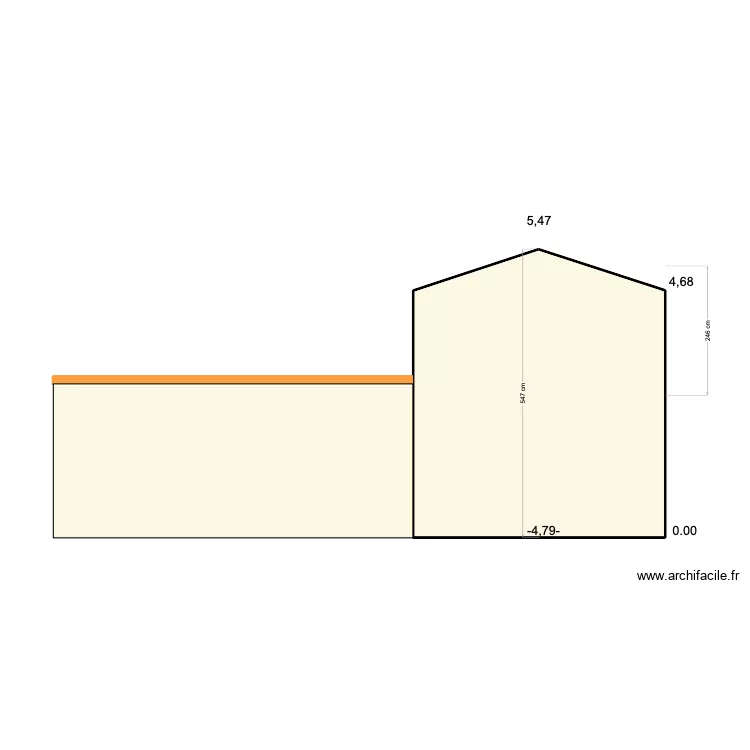 DP3 coupe ouest. Plan de DP3 coupe ouest. Plan de