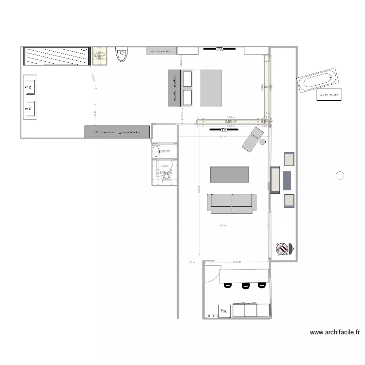VICTOR HUGO 6 CHAMBRE OUVERTE PORTE GALANDAGE. Plan de 