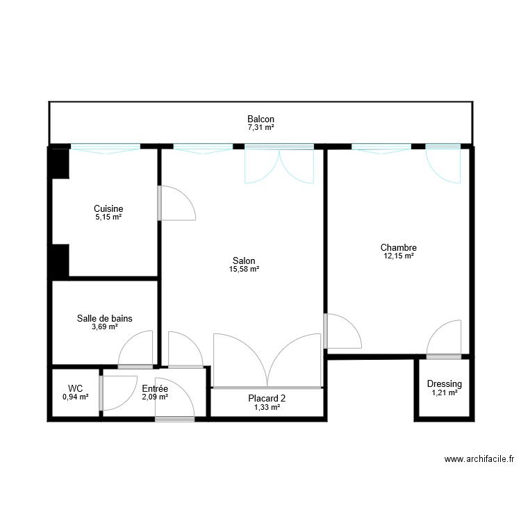 Appartement Antoine base. Plan de 0 pièce et 0 m2