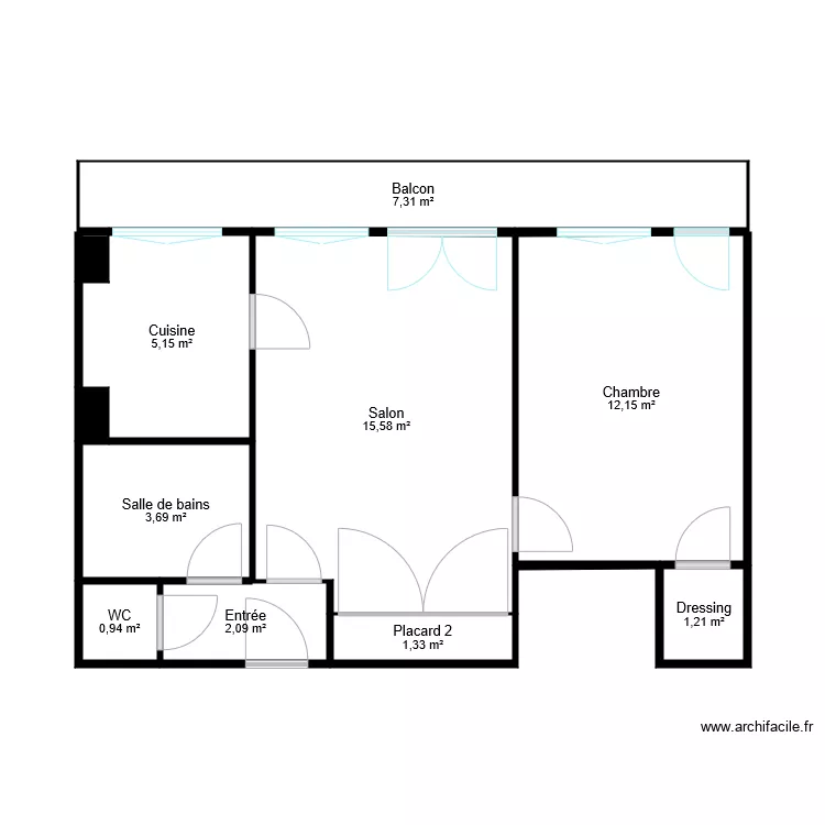 Appartement Antoine base. Plan de 