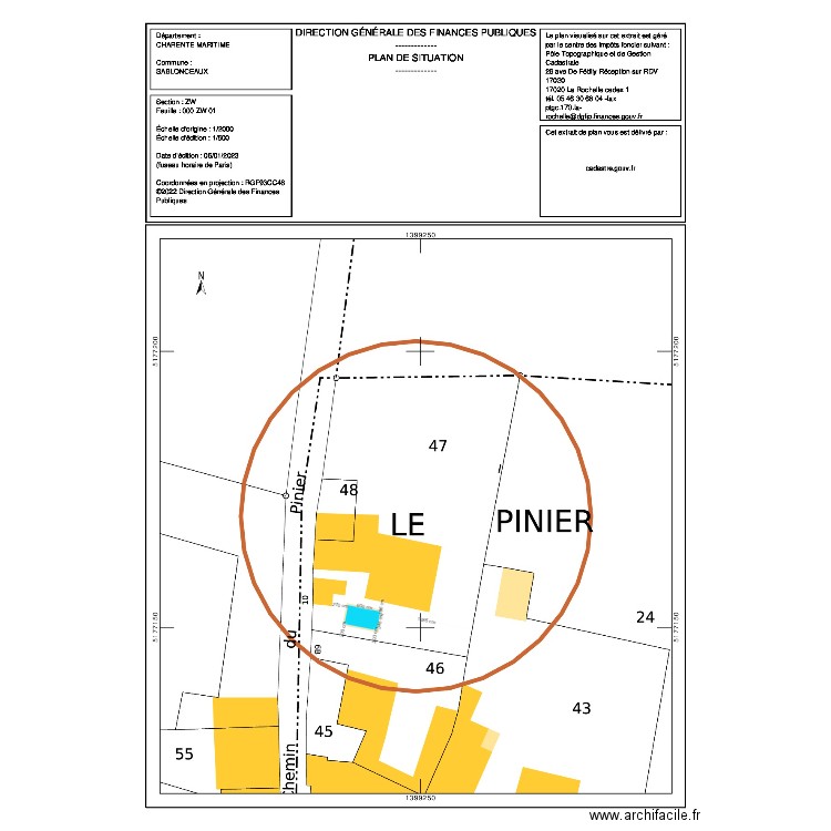 DESLANDE. Plan de 0 pièce et 0 m2