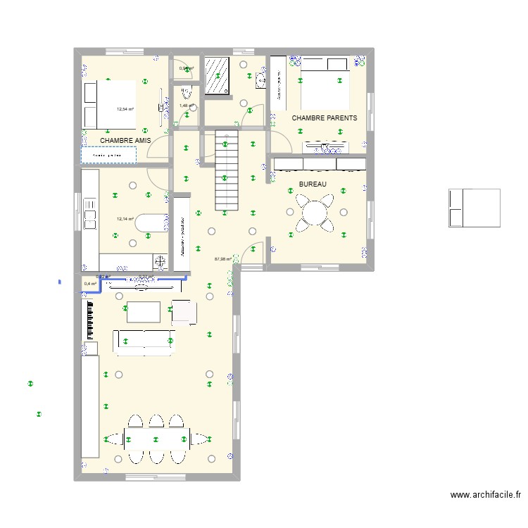 Maison Villevert - RDC. Plan de 0 pièce et 0 m2
