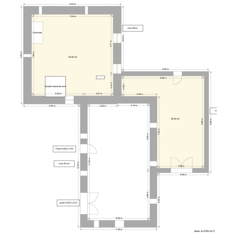 Etage Amenage. Plan de 0 pièce et 0 m2