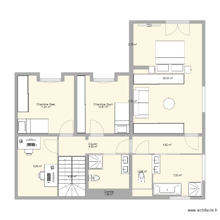 Epan etage 2. Plan de 0 pièce et 0 m2