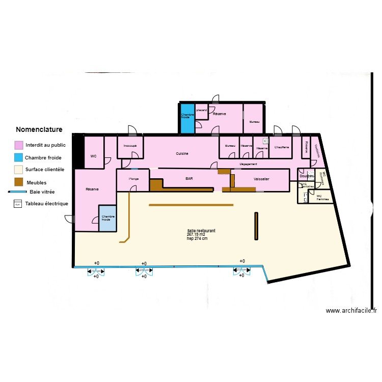 A pas d ourson 3 avant projet Fitz James. Plan de 28 pièces et 553 m2