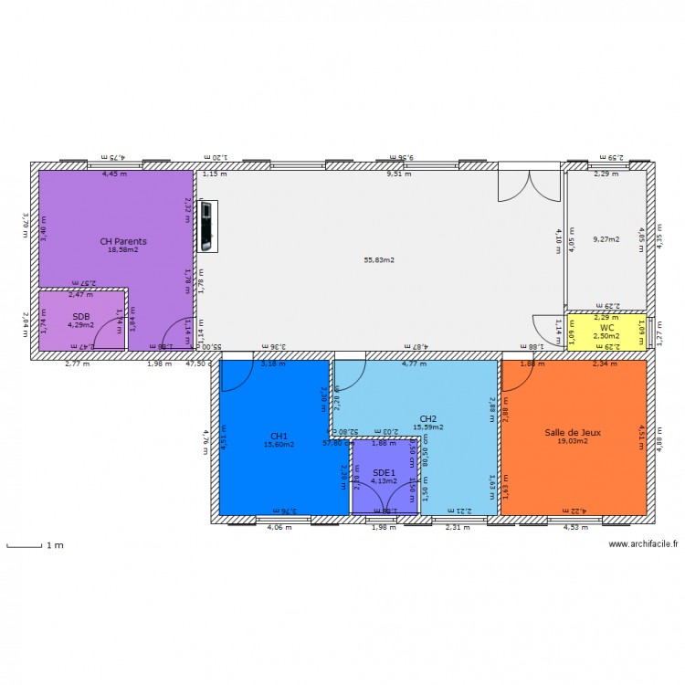 F5 ~ 143m². Plan de 0 pièce et 0 m2