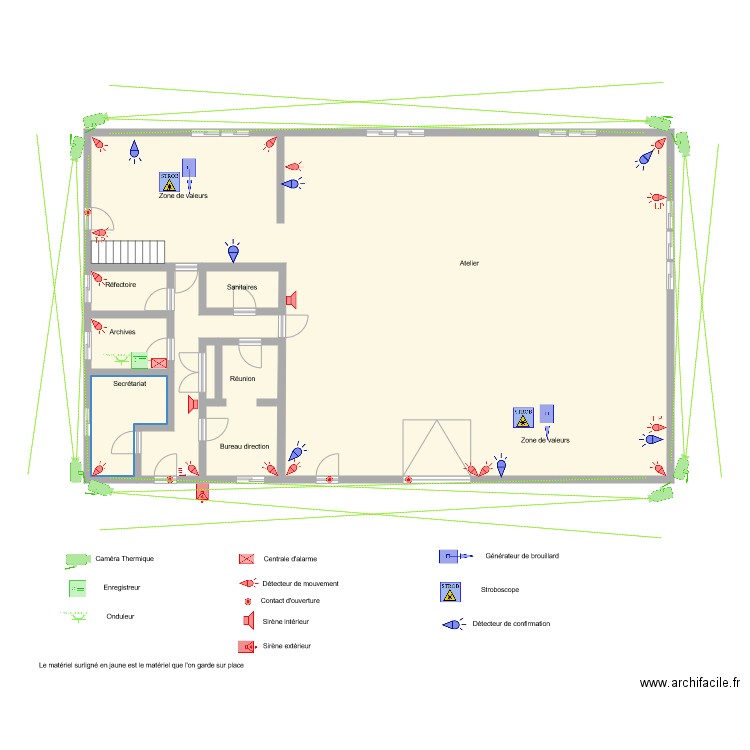 REC INDUSTRIE Intrusion . Plan de 5 pièces et 235 m2