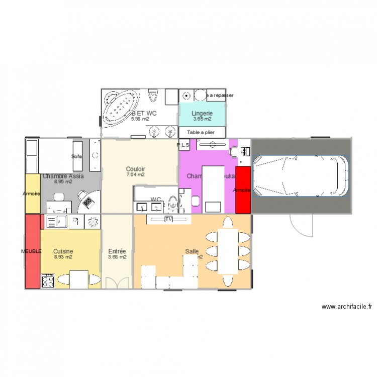 Maison Assia Soukaina. Plan de 0 pièce et 0 m2