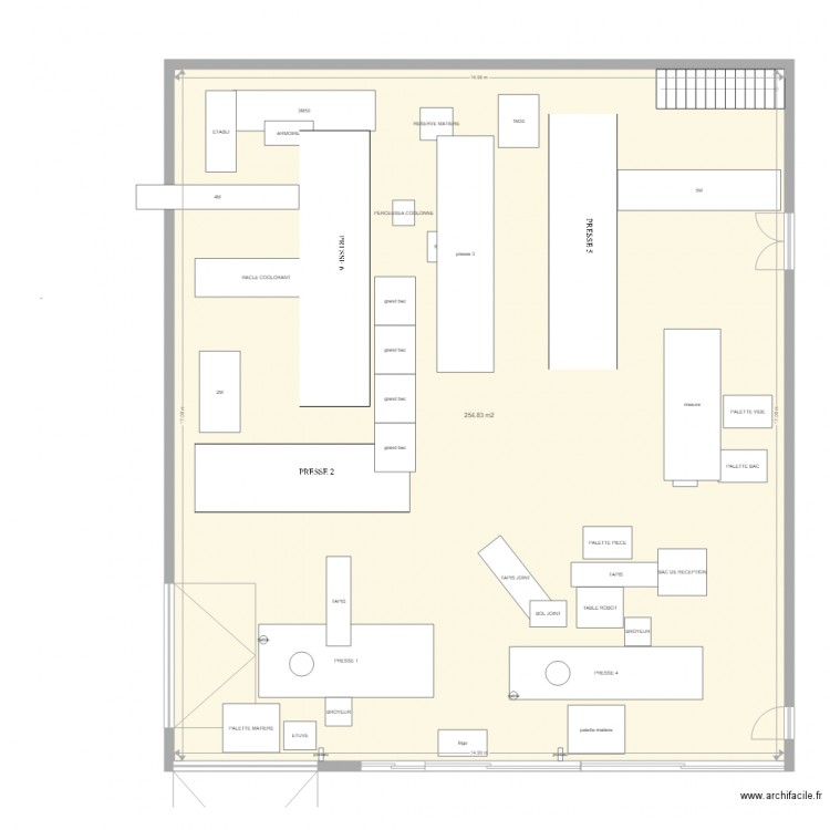 atelier presse. Plan de 0 pièce et 0 m2