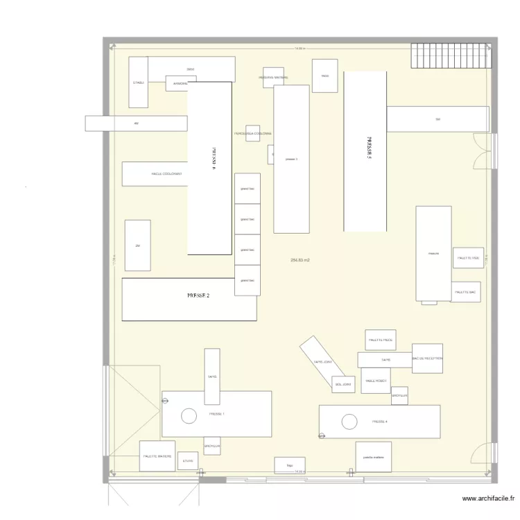 atelier presse. Plan de atelier presse. Plan de