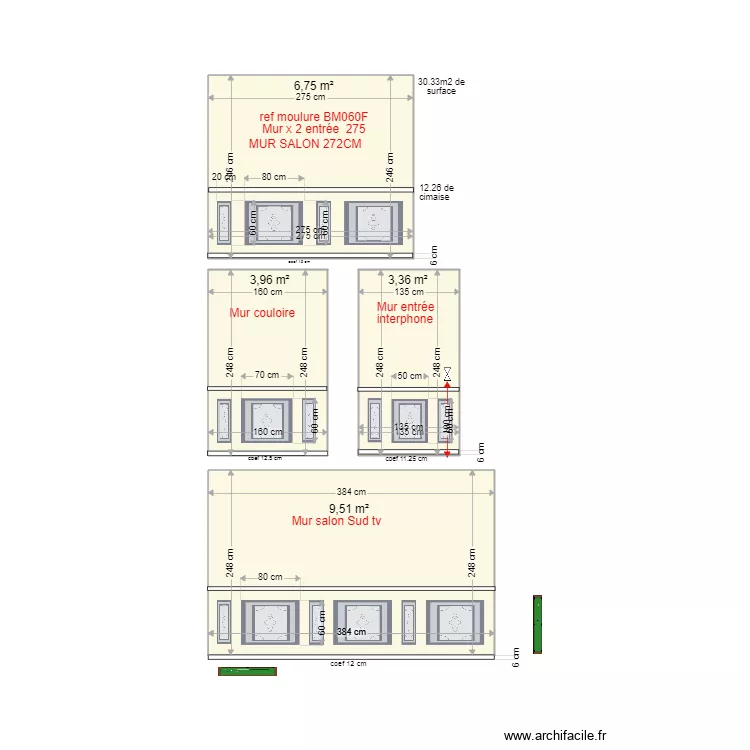 MUR . Plan de 