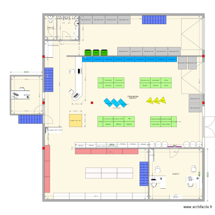 quiers v4. Plan de 7 pièces et 274 m2