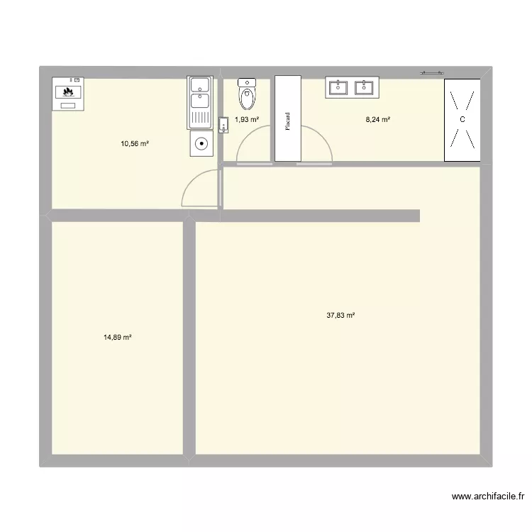 Projet R+1. Plan de 5 et 73 m² Projet R+1. Plan de 5 et 73 m²