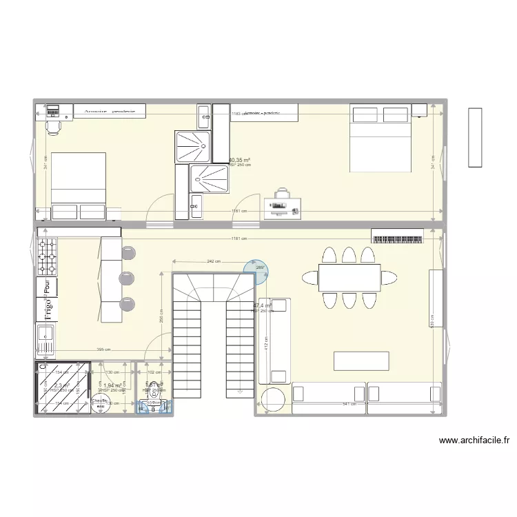 Luxe adapt&eacute; &aacute; la location saisonni&egrave;re . Plan de 