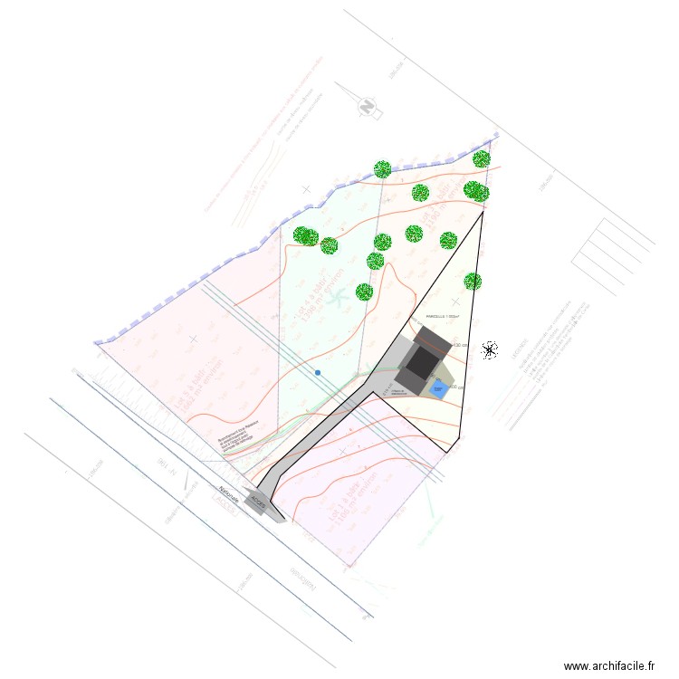 plan de masse lot 2. Plan de 0 pièce et 0 m2