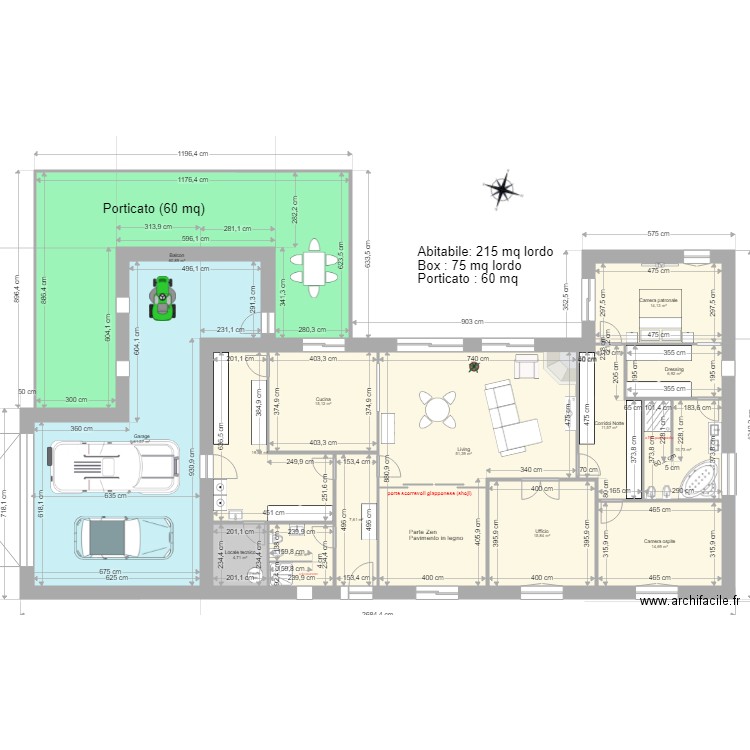 Maison 11. Plan de 14 pièces et 300 m2