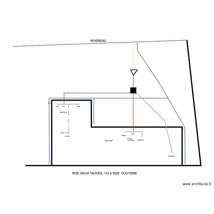coutisse. Plan de 0 pièce et 0 m2