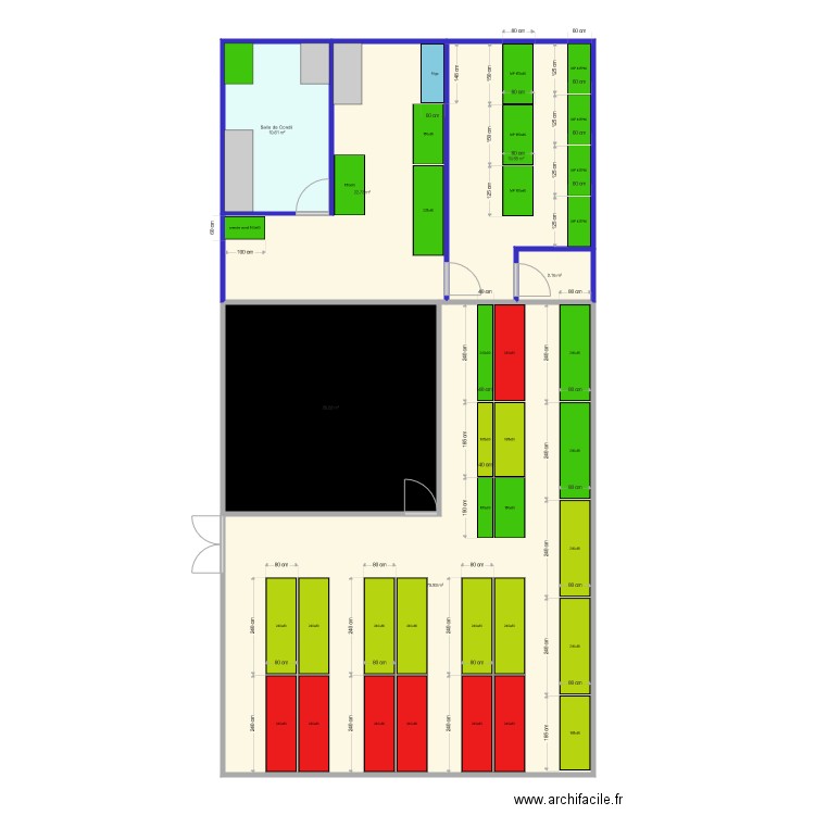 plan si cloison tombe 2. Plan de 0 pièce et 0 m2