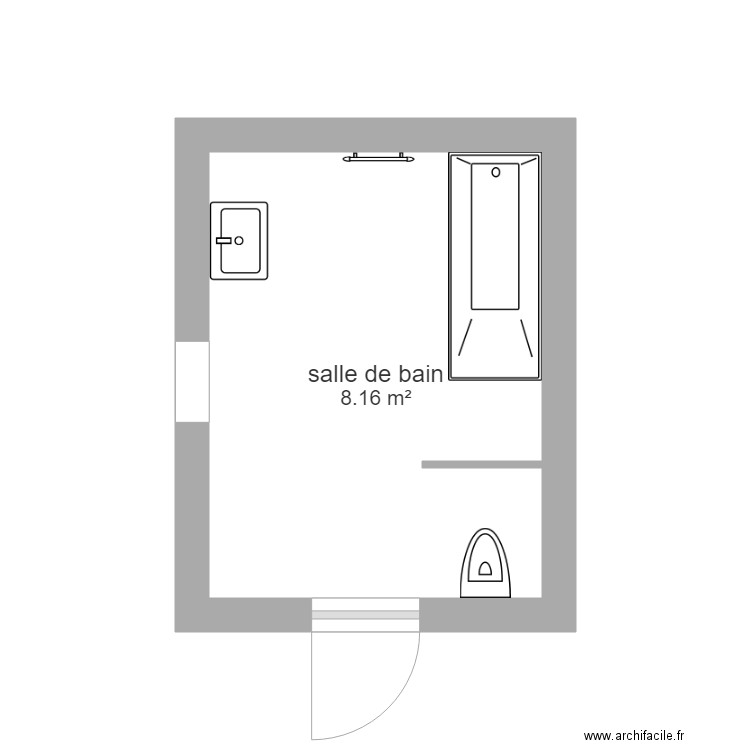 salle de bain chamolay. Plan de 0 pièce et 0 m2