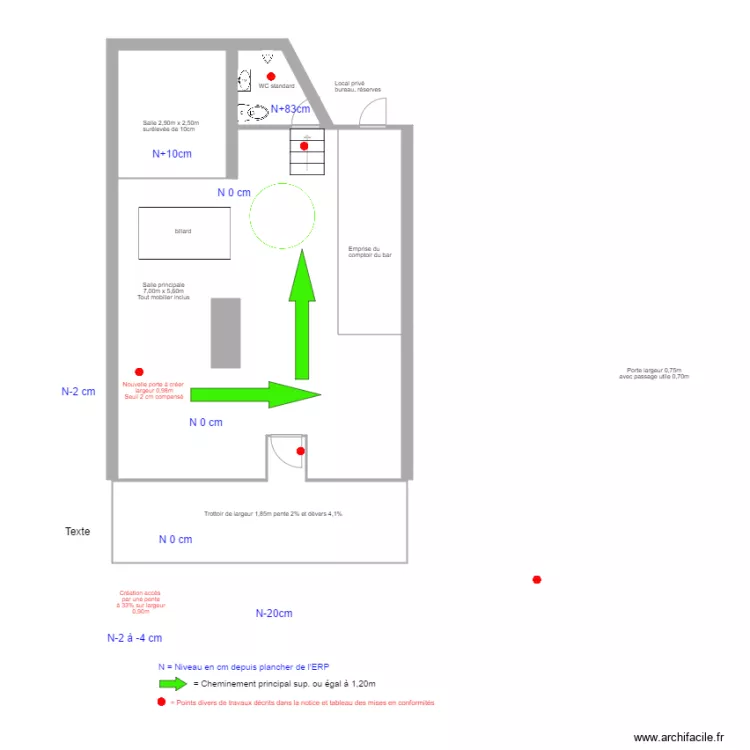Magasin Or et Argent &agrave; Poitiers . Plan de 