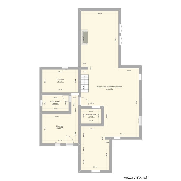 1er. Plan de 5 pièces et 101 m2