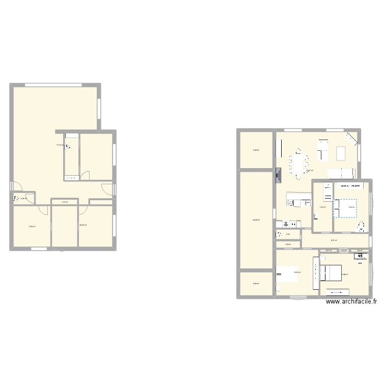 Maison Luynes 1. Plan de 19 pièces et 261 m2