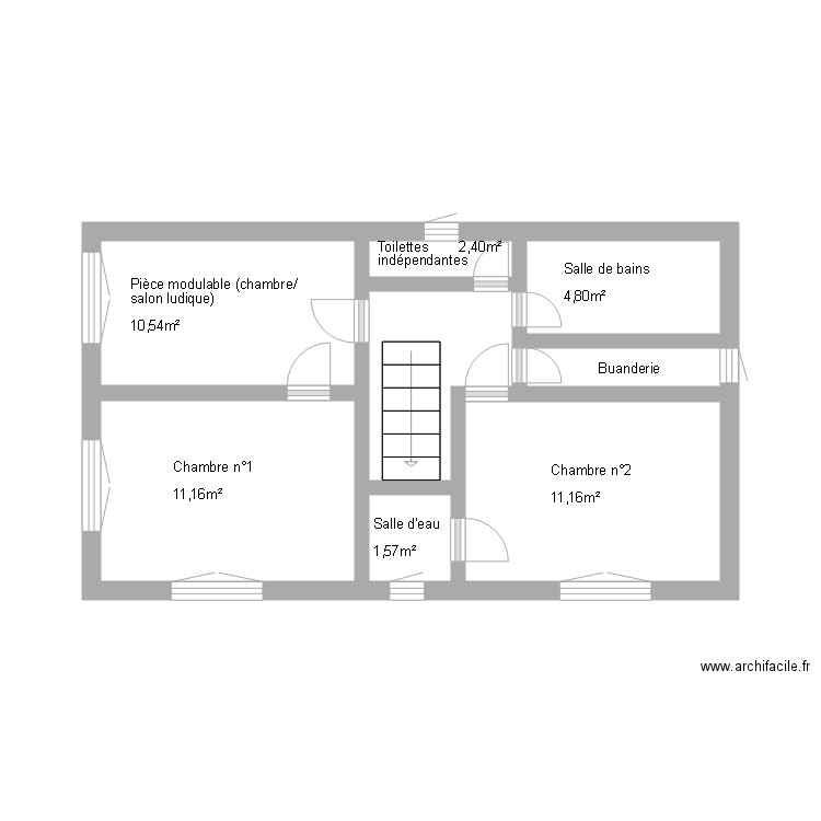 Etage Samoussy. Plan de 0 pièce et 0 m2