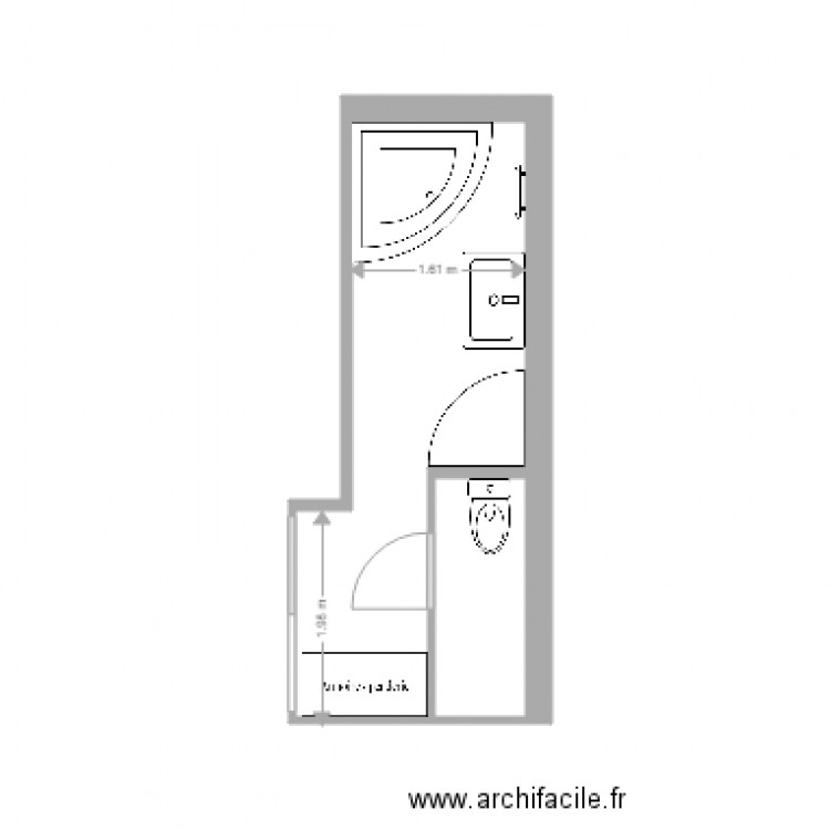 CHEZ MOI SALLE DE BAIN ANCIENNE. Plan de 0 pièce et 0 m2